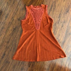 Topshop Faux Suede Sheath Dress